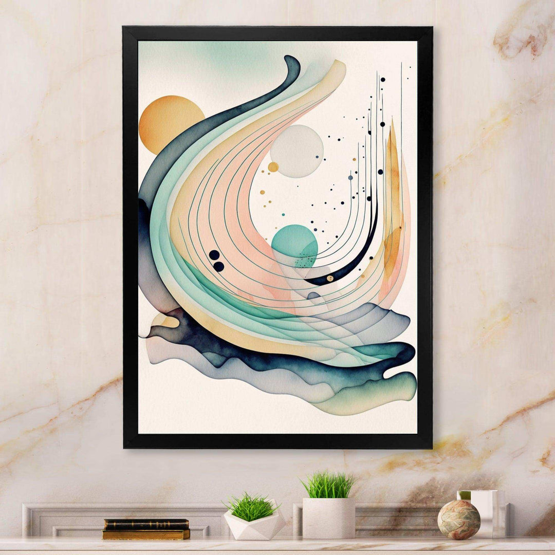 Vibrant Watercolor Movement I - Modern Bedroom Wall Art