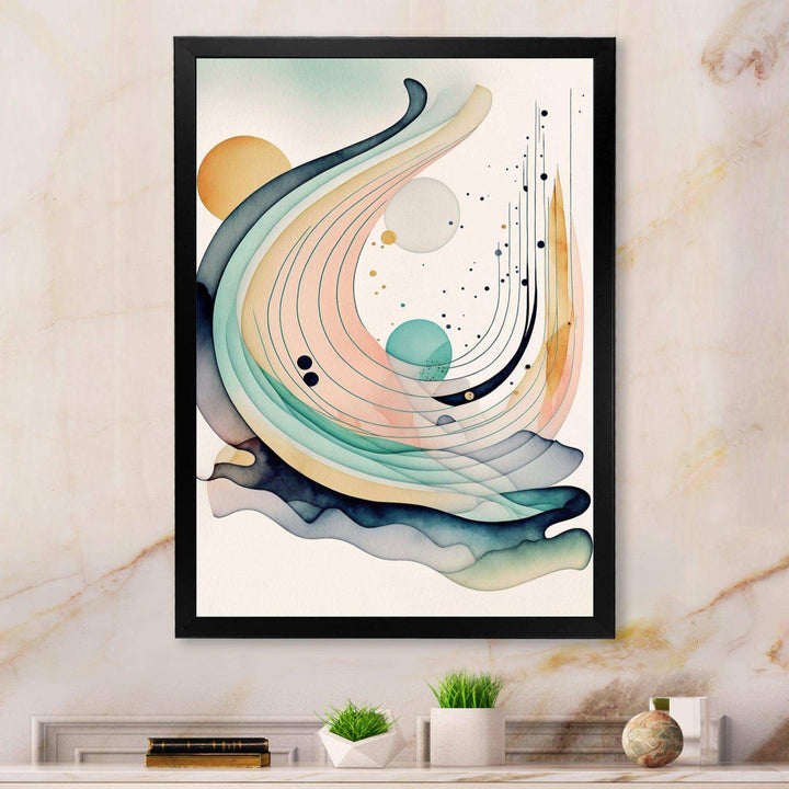 Vibrant Watercolor Movement I - Modern Bedroom Wall Art