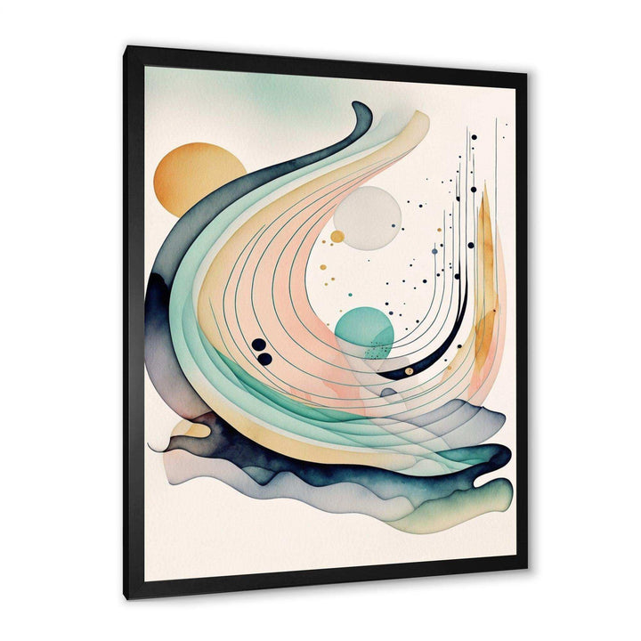 Vibrant Watercolor Movement I - Modern Bedroom Wall Art