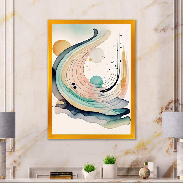 Vibrant Watercolor Movement I - Modern Bedroom Wall Art