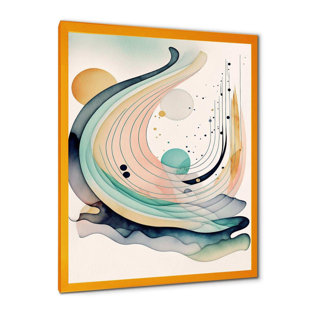 Vibrant Watercolor Movement I - Modern Bedroom Wall Art