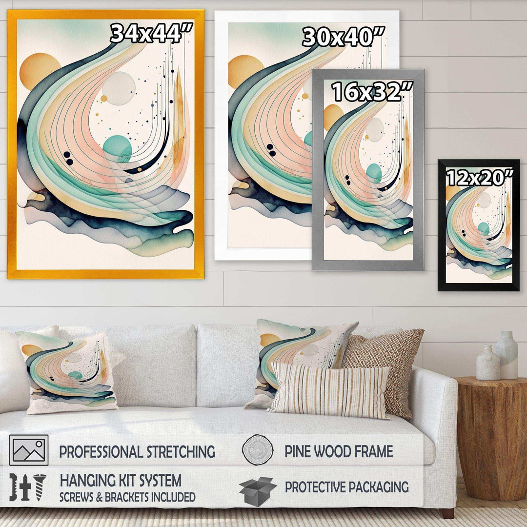 Vibrant Watercolor Movement I - Modern Bedroom Wall Art