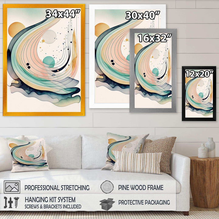 Vibrant Watercolor Movement I - Modern Bedroom Wall Art
