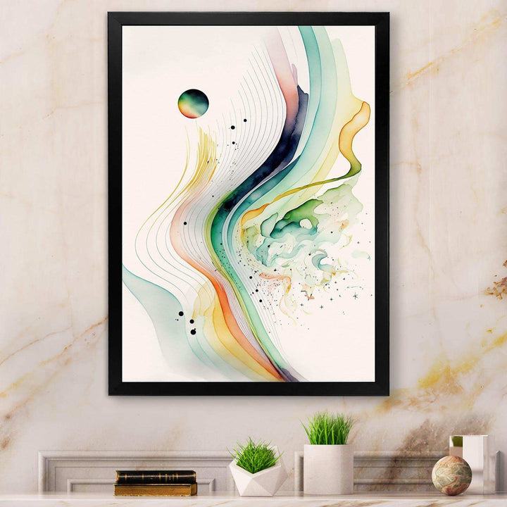 Vibrant Watercolor Movement II - Modern Living Room Wall Decor