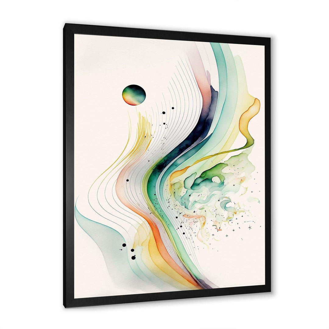 Vibrant Watercolor Movement II - Modern Living Room Wall Decor