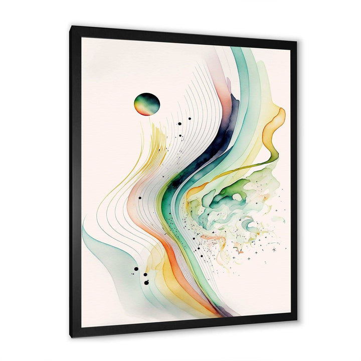 Vibrant Watercolor Movement II - Modern Living Room Wall Decor