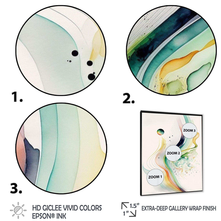 Vibrant Watercolor Movement II - Modern Living Room Wall Decor