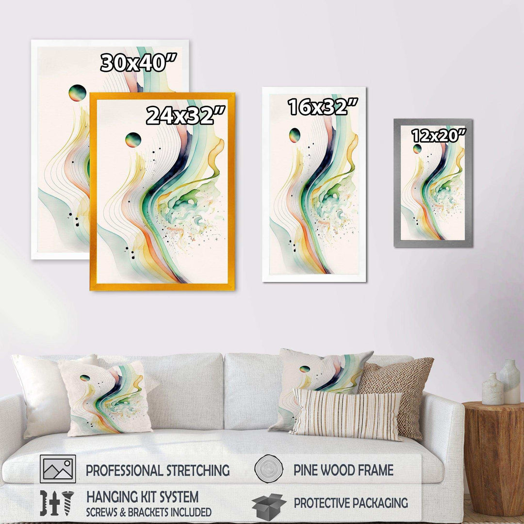 Vibrant Watercolor Movement II - Modern Living Room Wall Decor