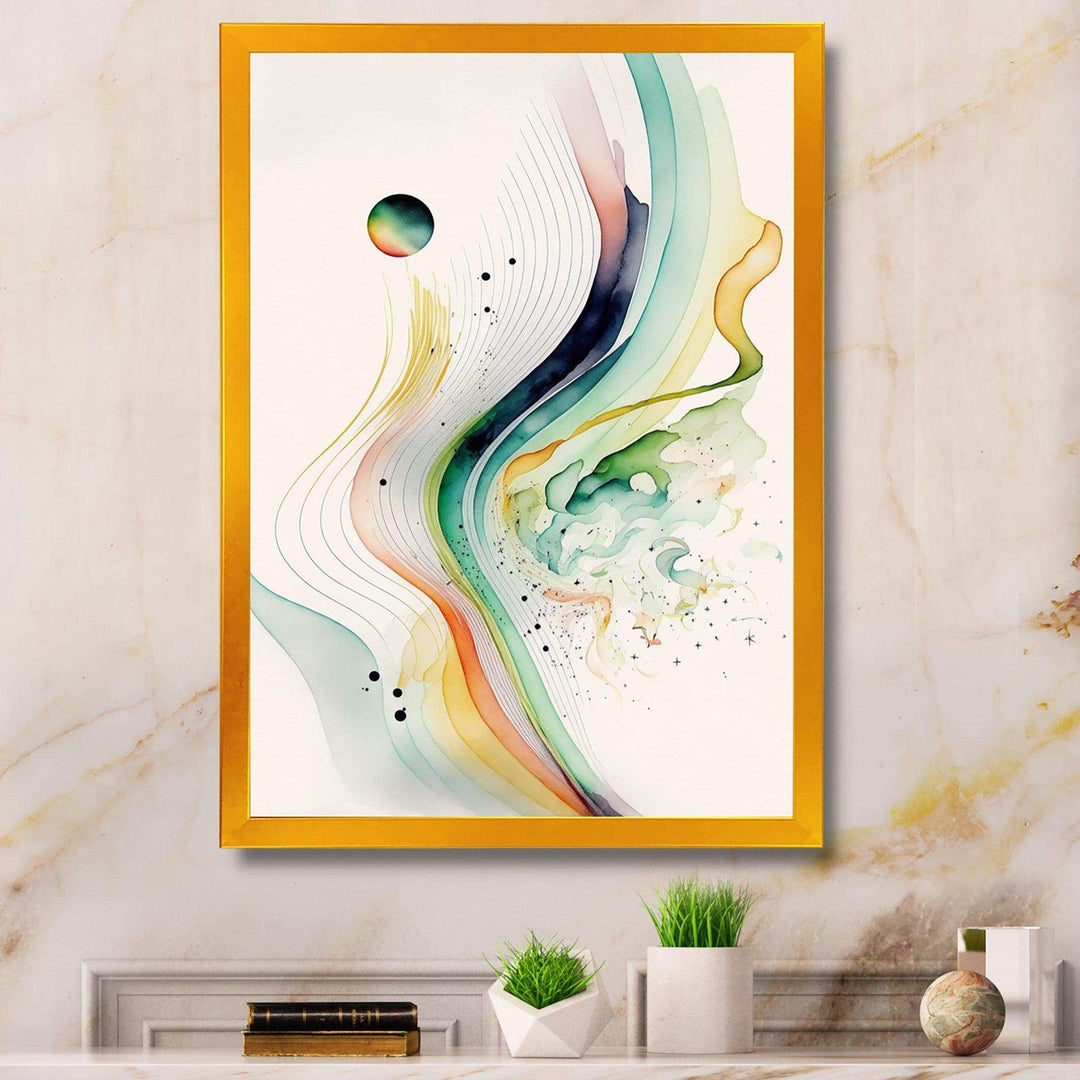 Vibrant Watercolor Movement II - Modern Living Room Wall Decor