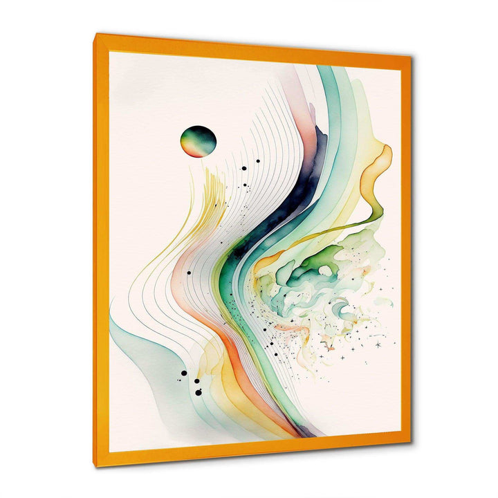 Vibrant Watercolor Movement II - Modern Living Room Wall Decor