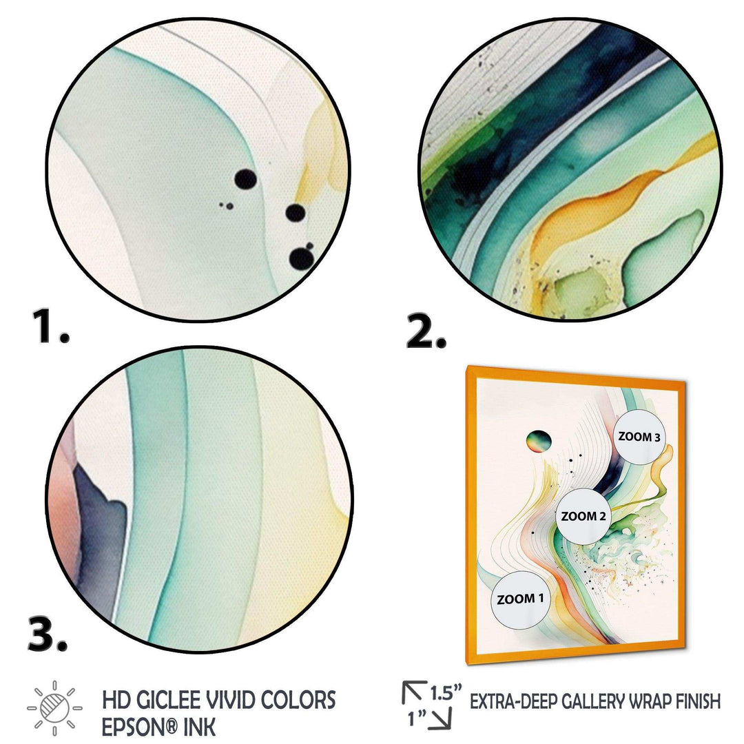 Vibrant Watercolor Movement II - Modern Living Room Wall Decor