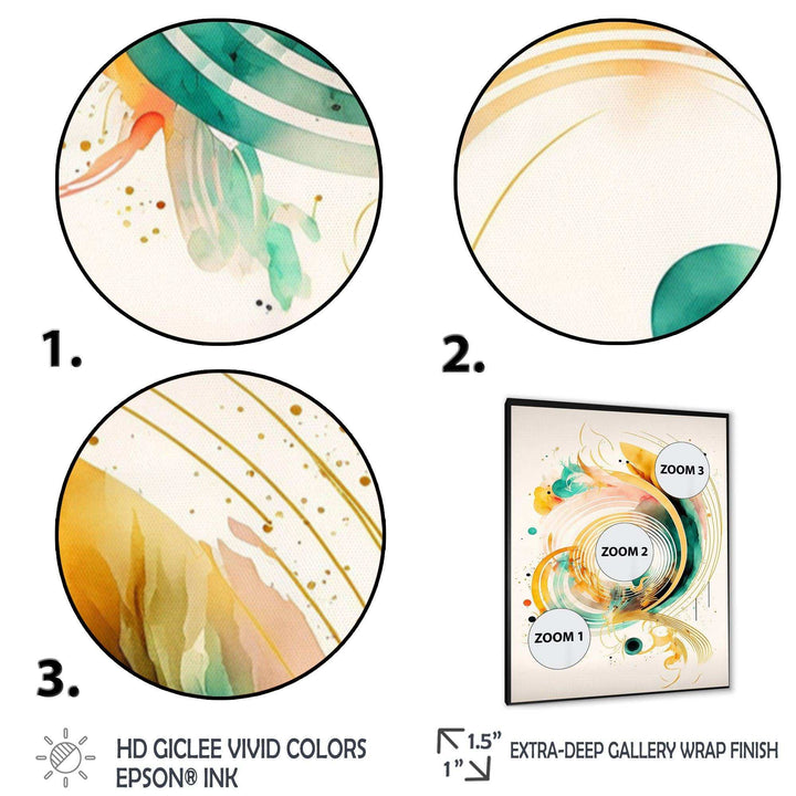 Golden Spiral Movement I - Modern Bedroom Wall Art