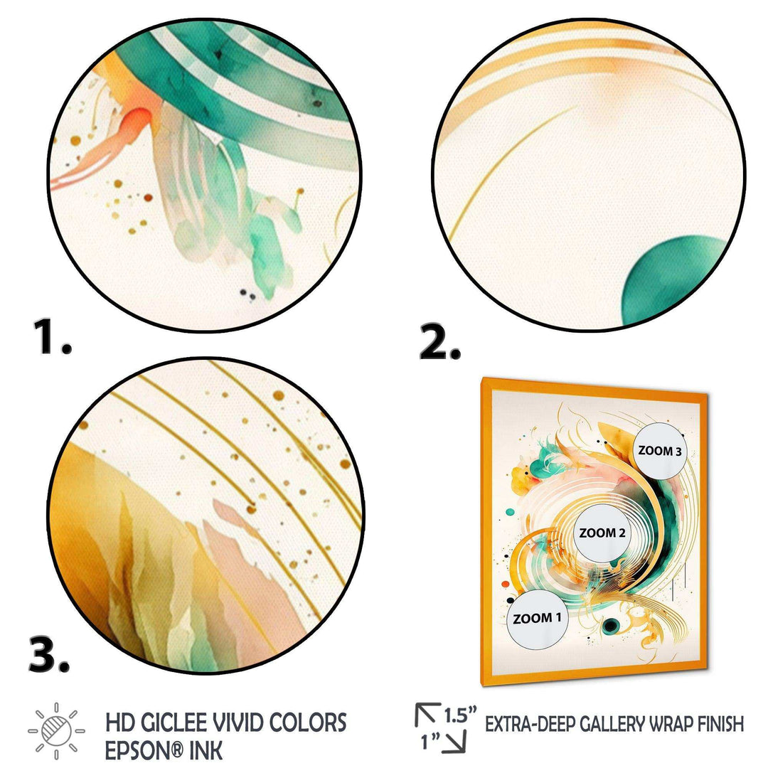 Golden Spiral Movement I - Modern Bedroom Wall Art