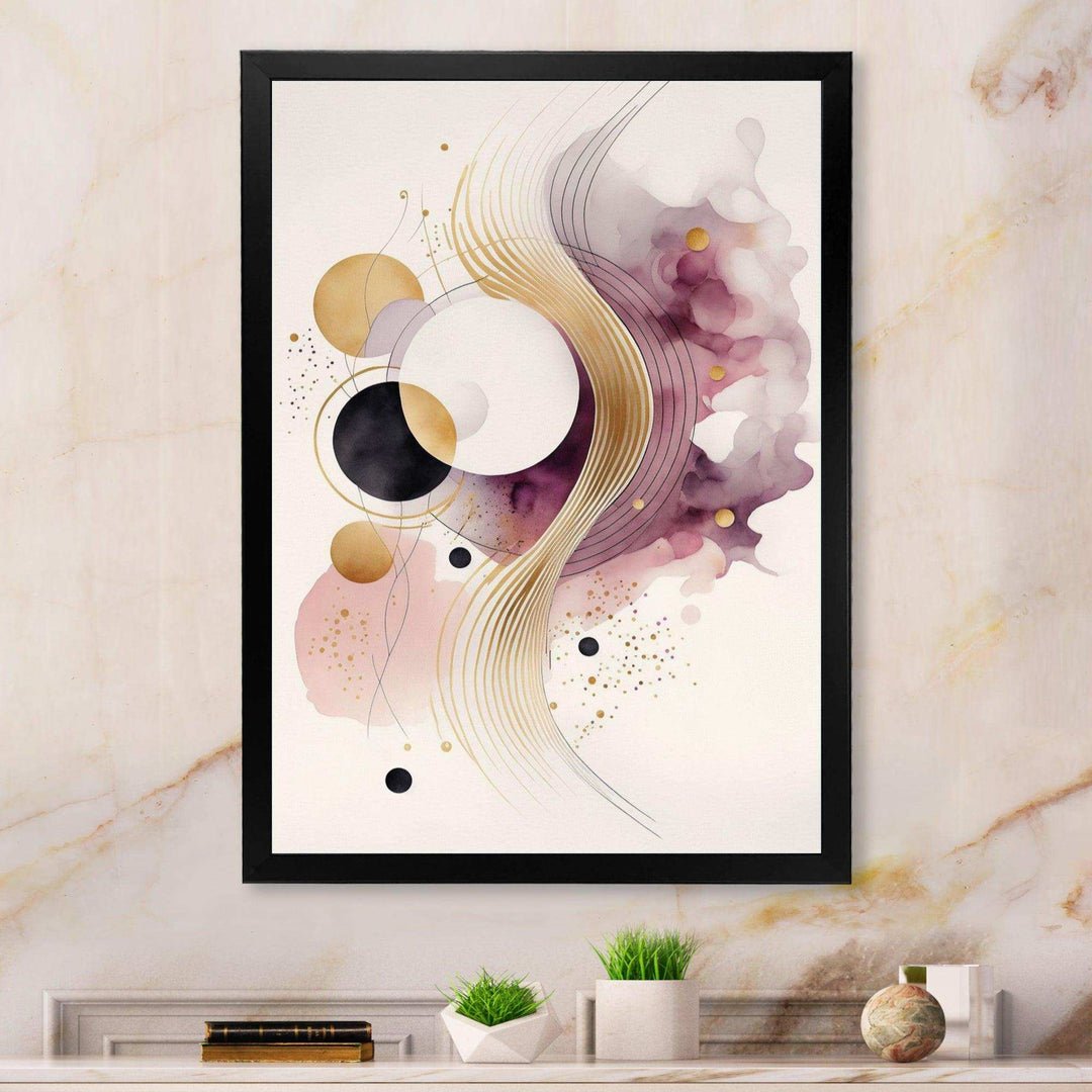 Deep Purple Movement I - Modern Canvas Wall Art