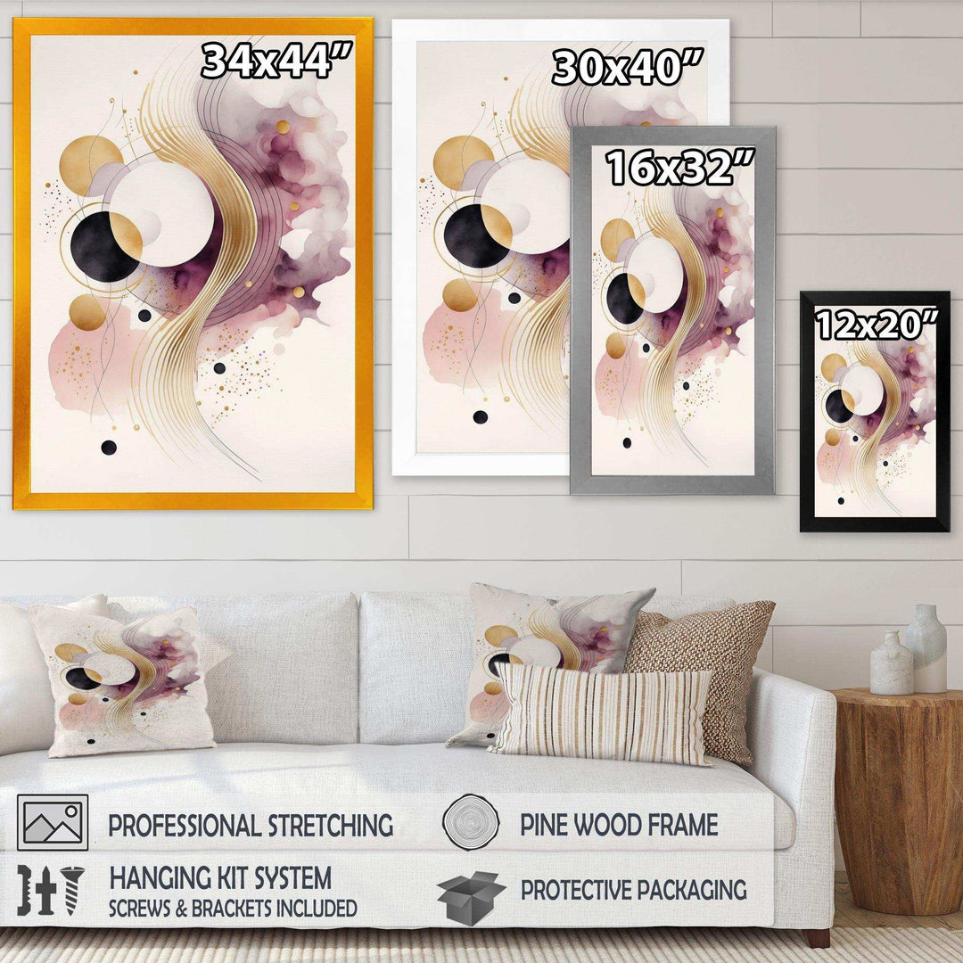 Deep Purple Movement I - Modern Canvas Wall Art