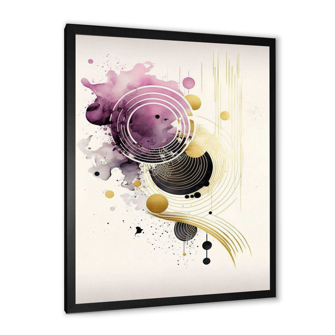 Deep Purple Movement II - Modern Living Room Wall Decor