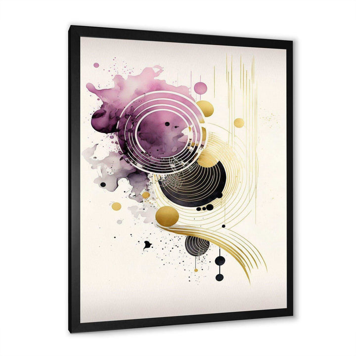 Deep Purple Movement II - Modern Living Room Wall Decor