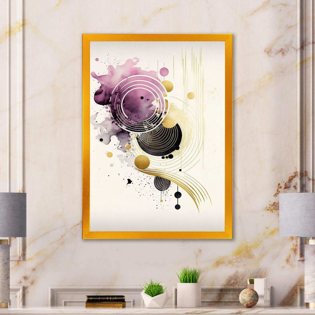 Deep Purple Movement II - Modern Living Room Wall Decor