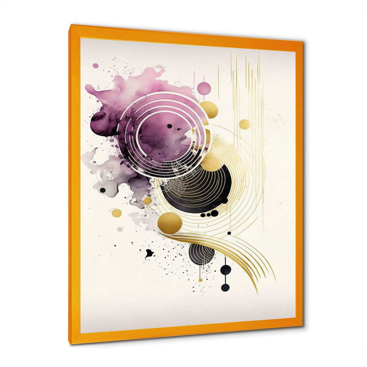 Deep Purple Movement II - Modern Living Room Wall Decor