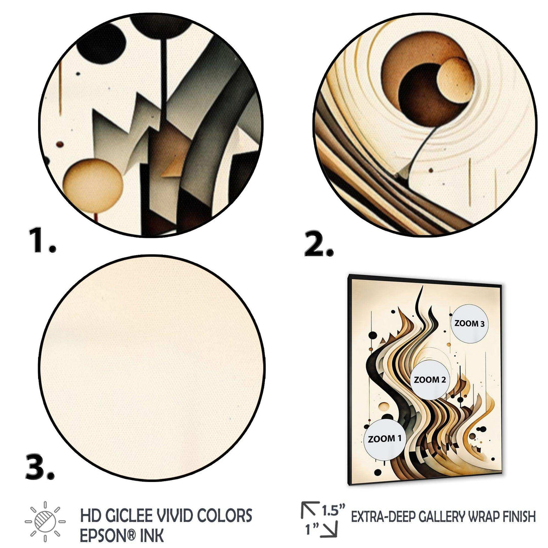 Brown And Black Movement III - Modern Bedroom Wall Art