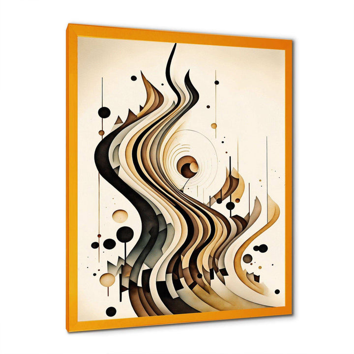 Brown And Black Movement III - Modern Bedroom Wall Art