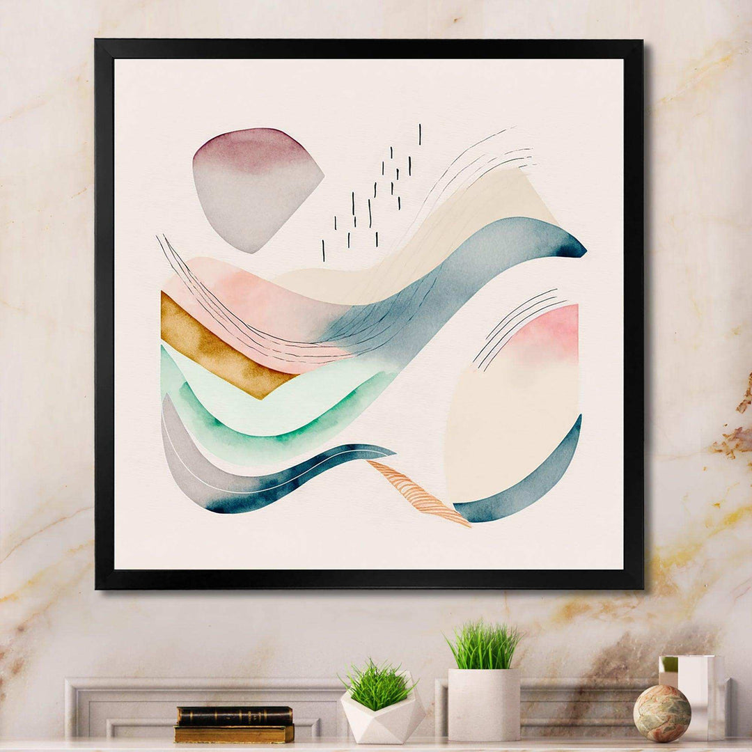 Multi-Color Pastel Waves  - Modern Wall Art Prints