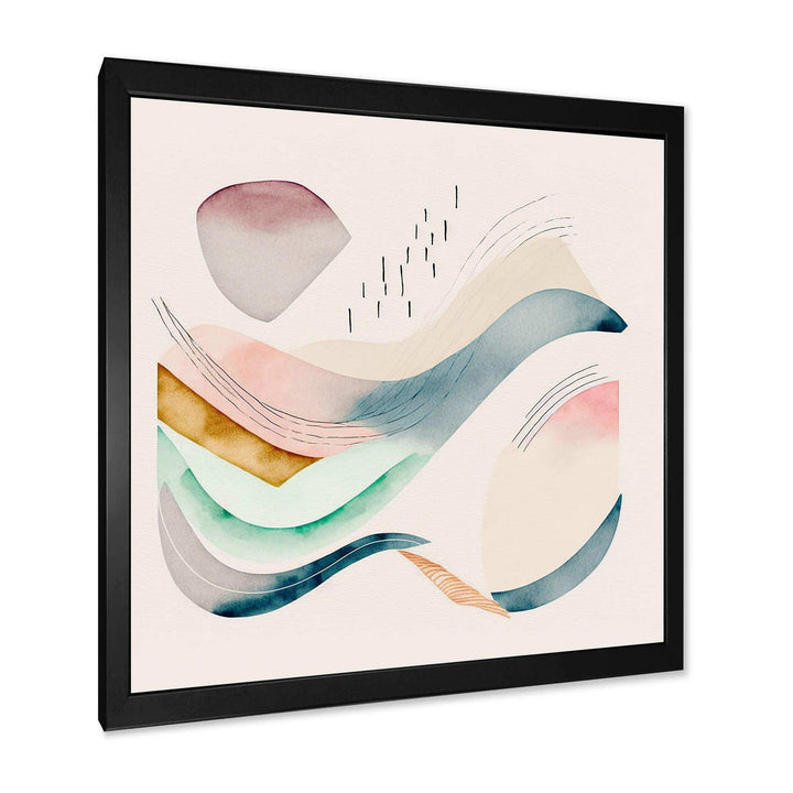 Multi-Color Pastel Waves  - Modern Wall Art Prints