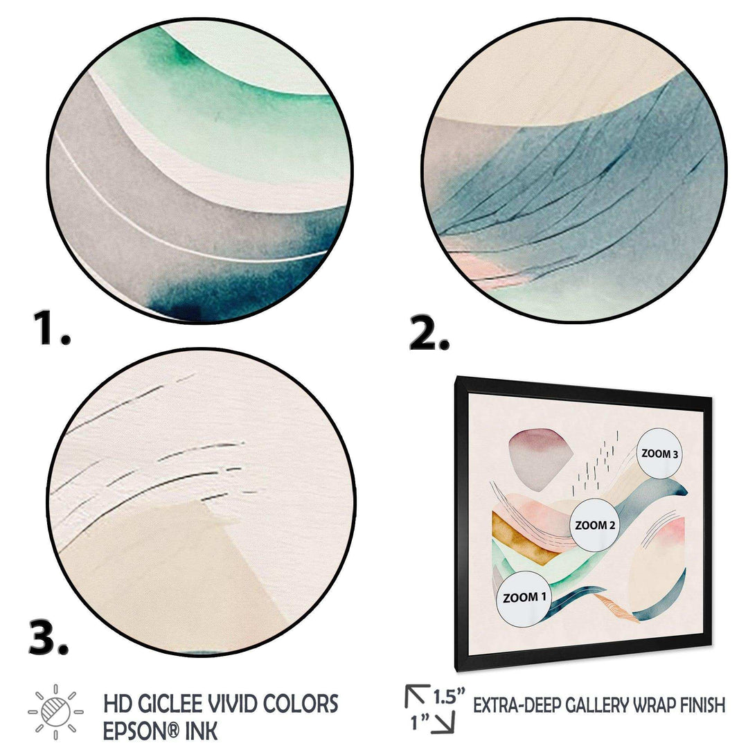 Multi-Color Pastel Waves  - Modern Wall Art Prints