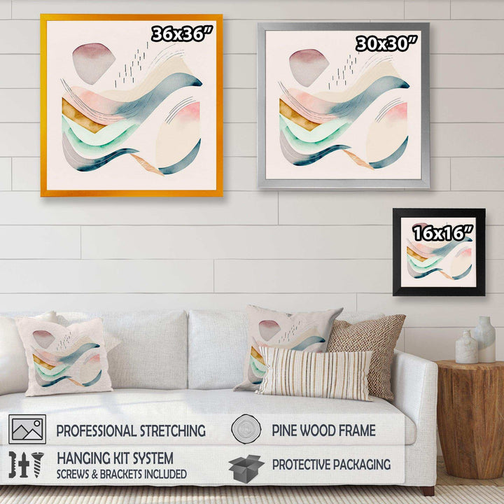 Multi-Color Pastel Waves  - Modern Wall Art Prints