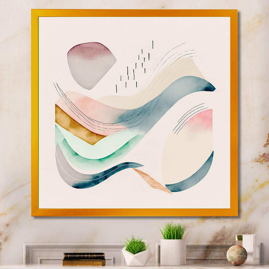 Multi-Color Pastel Waves  - Modern Wall Art Prints