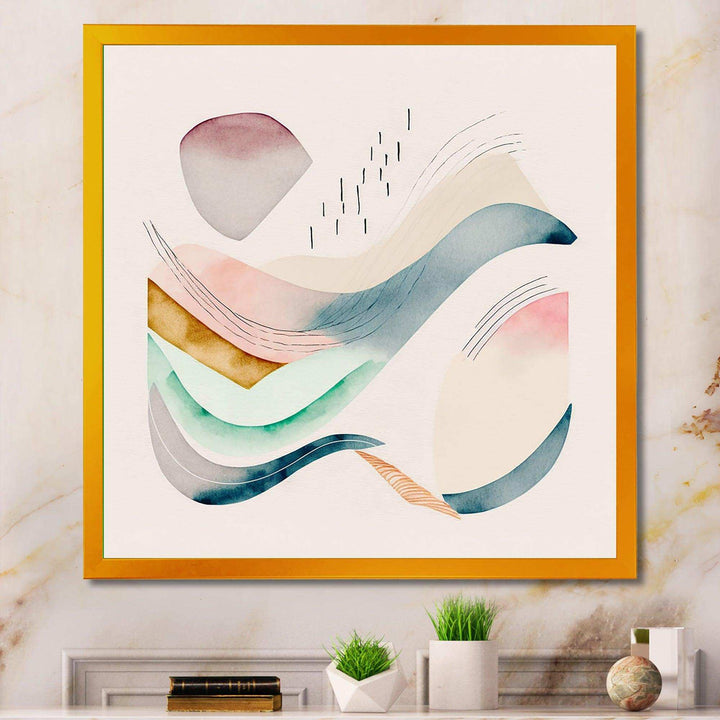 Multi-Color Pastel Waves  - Modern Wall Art Prints