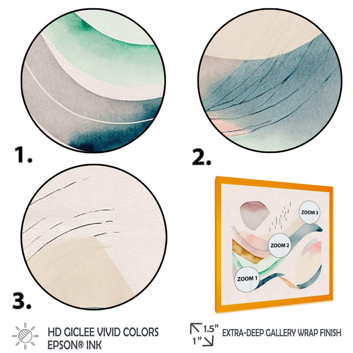 Multi-Color Pastel Waves  - Modern Wall Art Prints