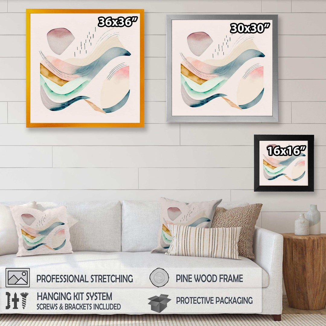 Multi-Color Pastel Waves  - Modern Wall Art Prints