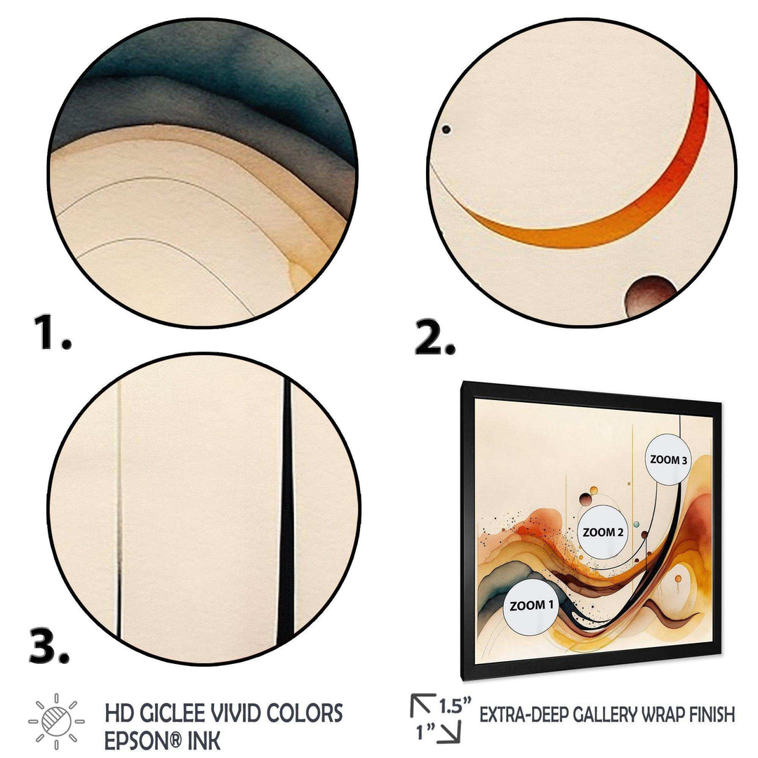 Burnt Orange Waves Abstract V - Modern Canvas Wall Art