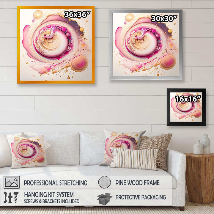 Pink Liquid Swirl  - Modern Wall Art Prints