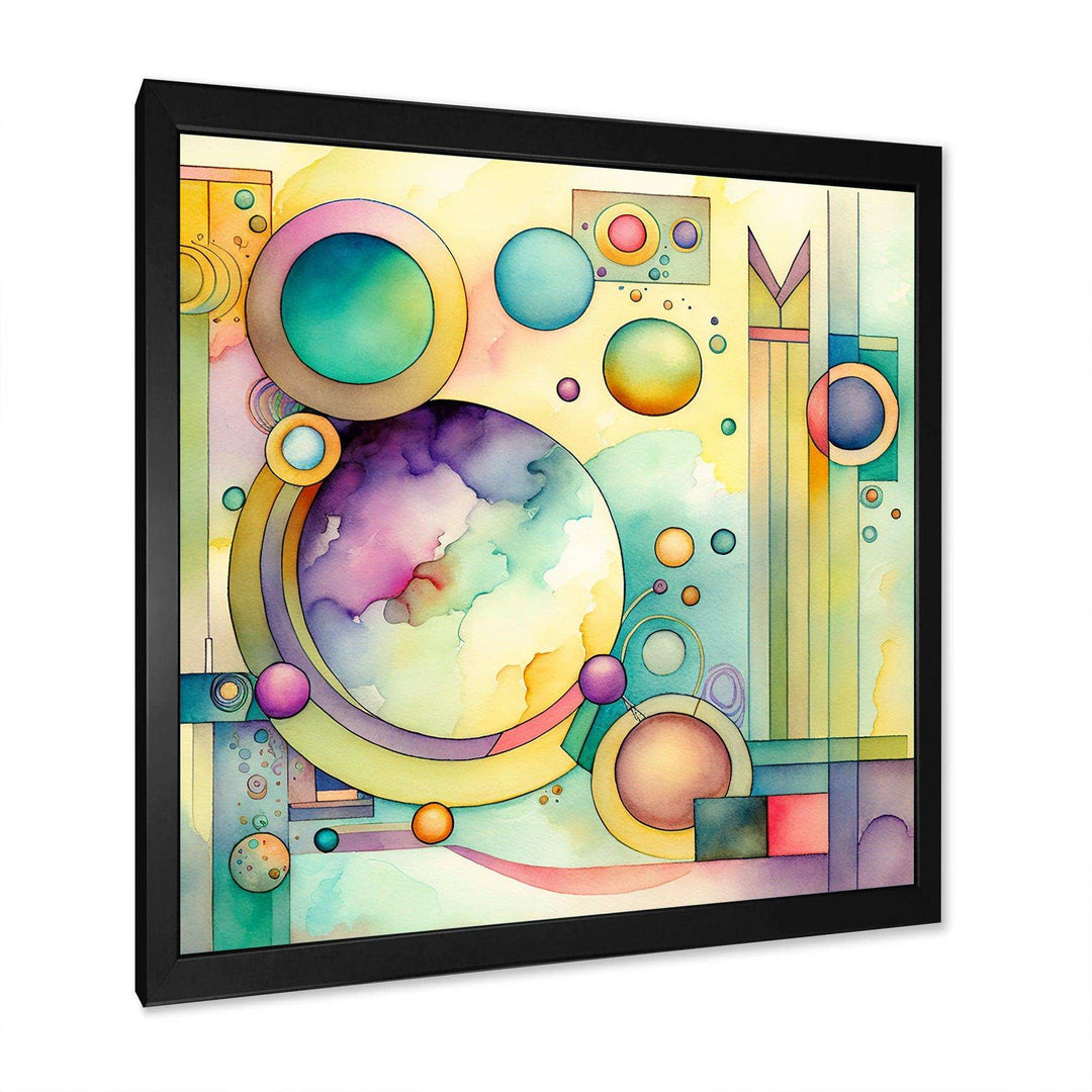 Pastel Watercolor Art Deco I - Modern Canvas Wall Art