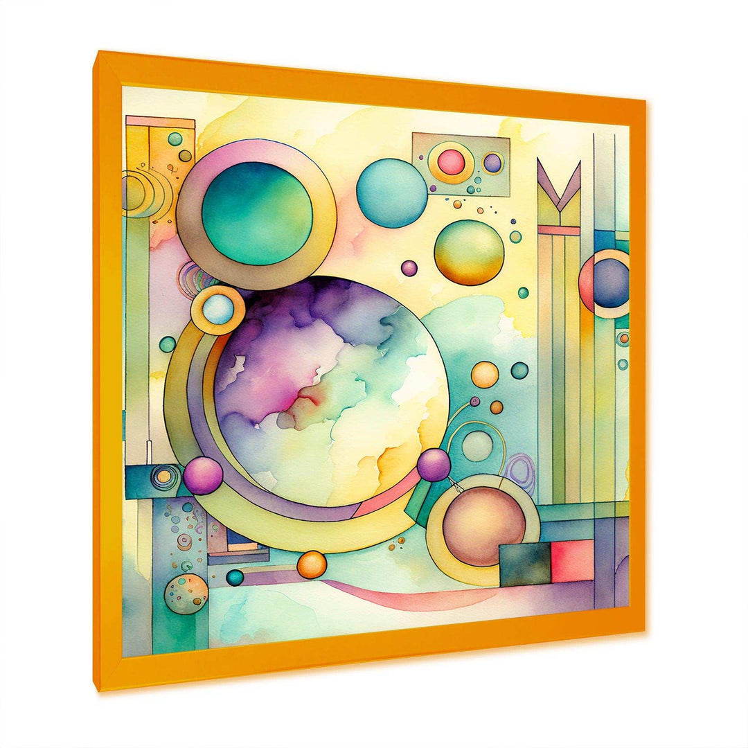 Pastel Watercolor Art Deco I - Modern Canvas Wall Art