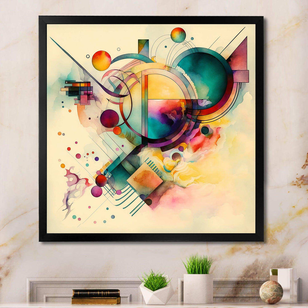 Pastel Watercolor Art Deco II - Modern Living Room Wall Decor