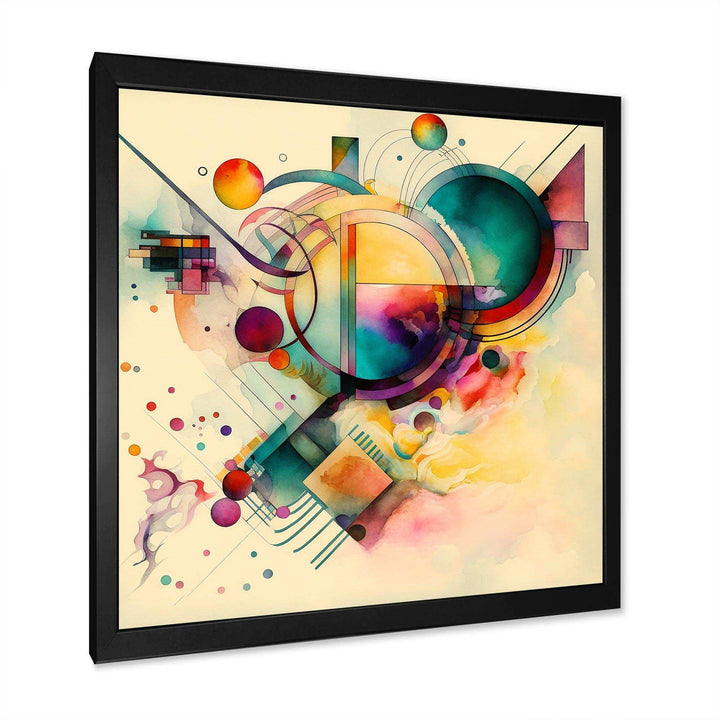 Pastel Watercolor Art Deco II - Modern Living Room Wall Decor