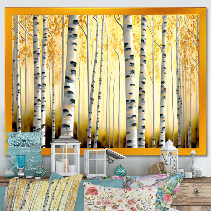 Golden Birch Trees Forest II