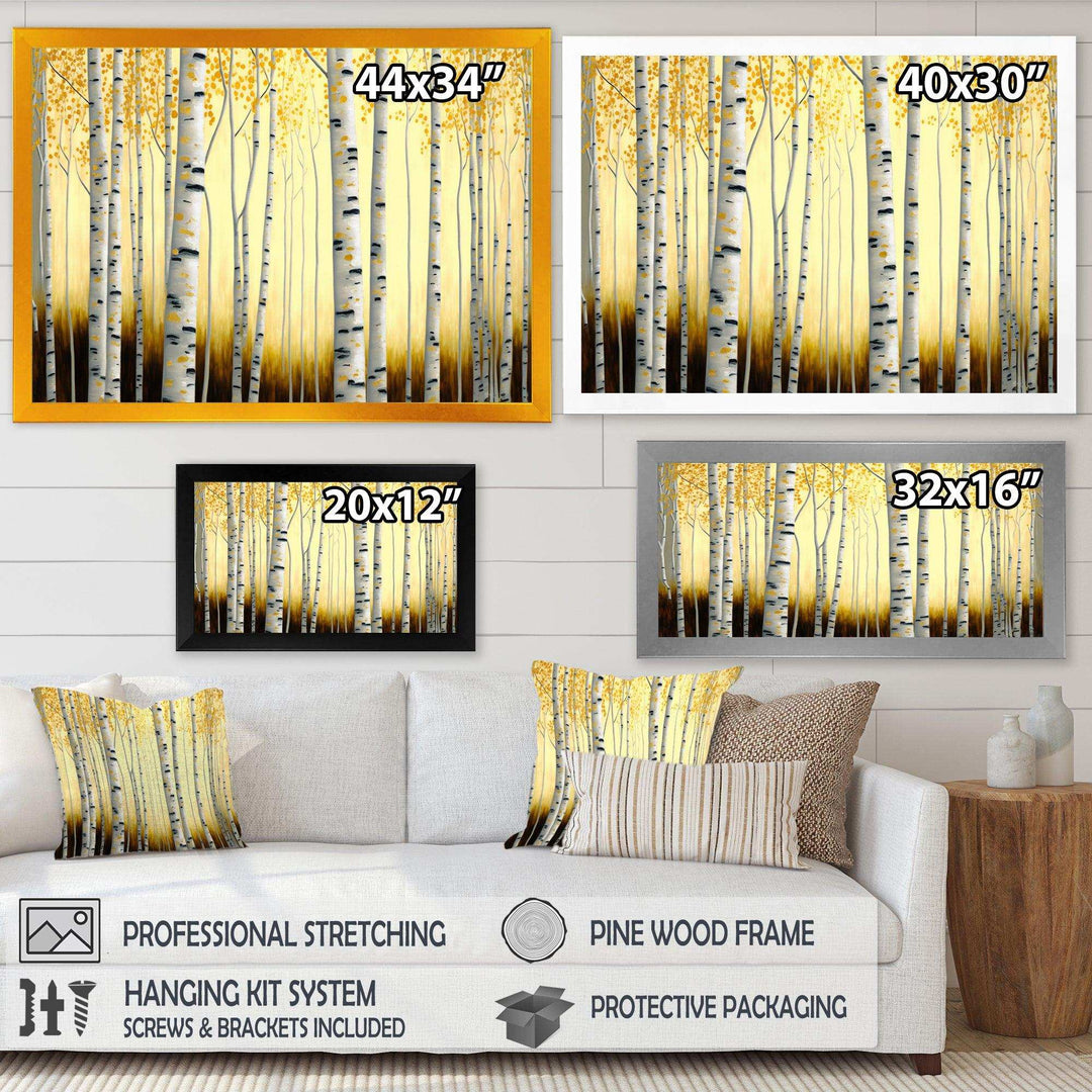 Golden Birch Trees Forest III