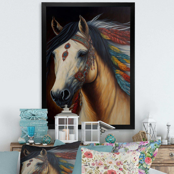 Amerindian Horse With Feathers V