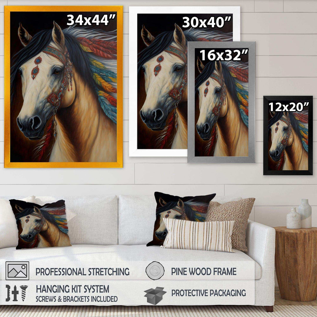 Amerindian Horse With Feathers V