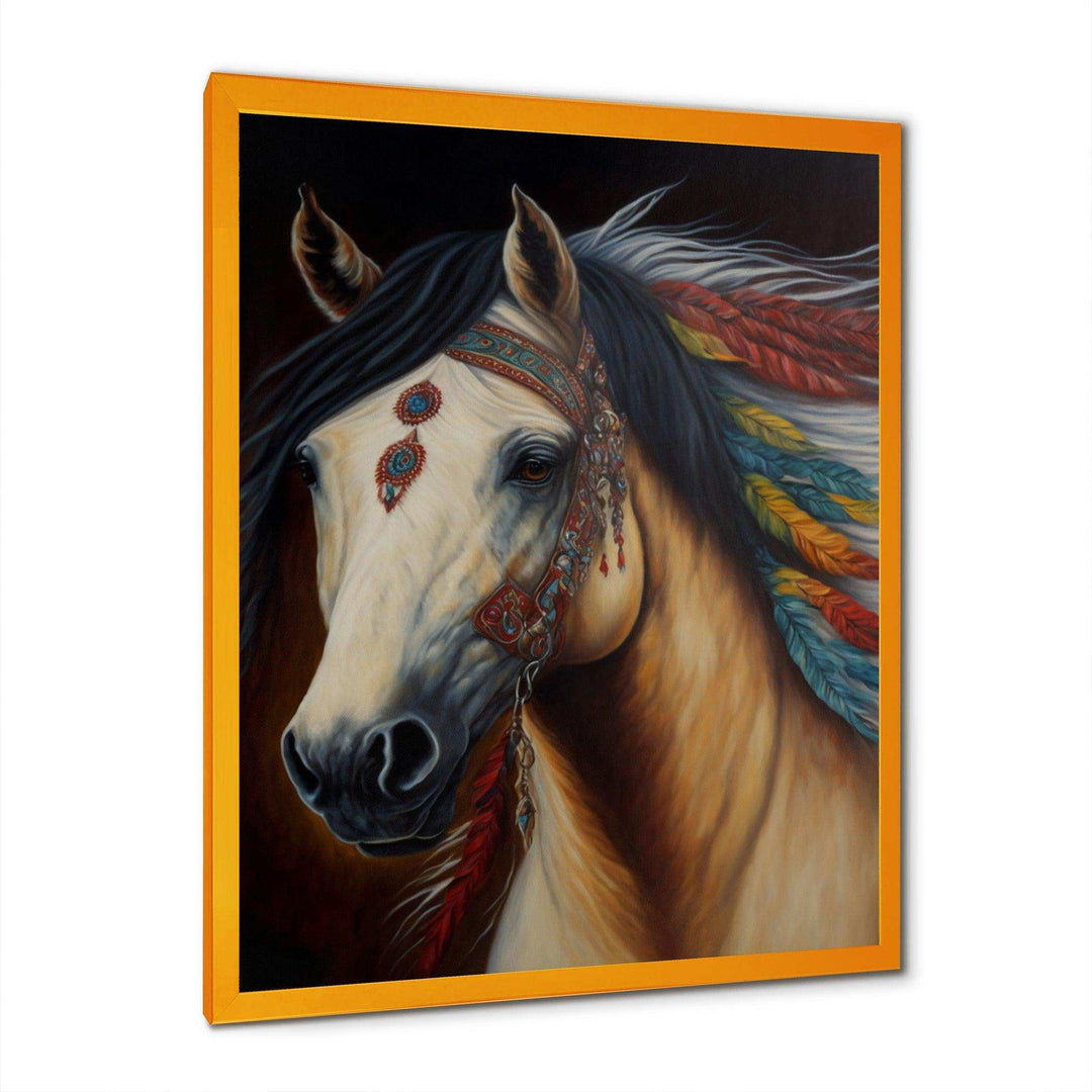 Amerindian Horse With Feathers V