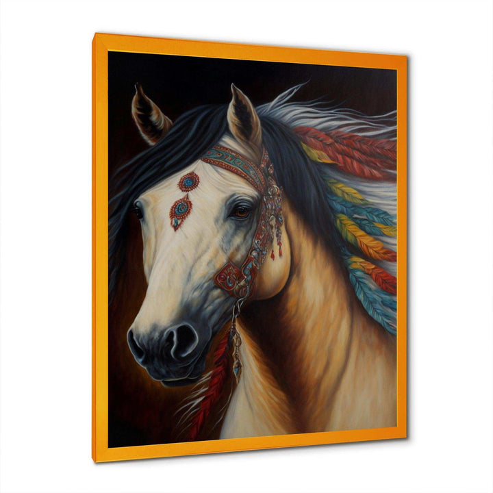 Amerindian Horse With Feathers V
