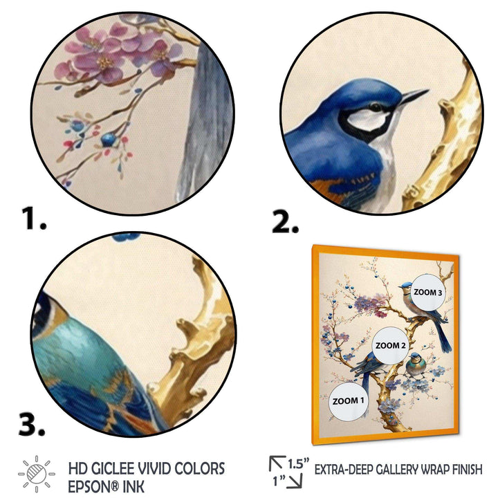 Multicolor Birds On Plum Blossoms Tree VII