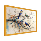 Multicolor Birds On Plum Blossoms Tree X