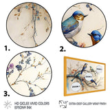 Multicolor Birds On Plum Blossoms Tree X