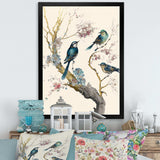 Multicolor Birds On Plum Blossoms Tree XII