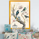 Multicolor Birds On Plum Blossoms Tree XII